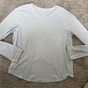 lululemon athletica Soft Gray Long Sleeve Tee
